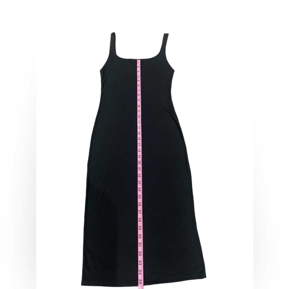 Zara Elastic Trim Tank Bodycon Black Dress - Picture 2 of 5